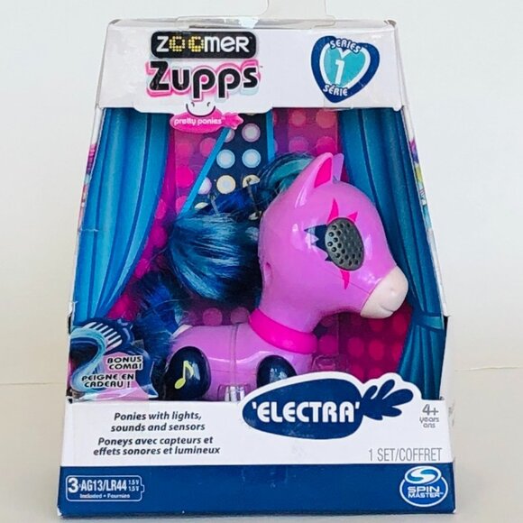 Zoomer Zupps Pretty Ponies Electra Interactive Pony w/lights, sounds New in Box - Picture 7 of 12